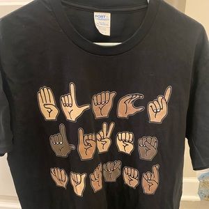 Black Lives Matter ASL shirt
